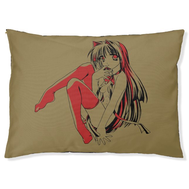 R & B Manga, Neko Catgirl Furry Loli Anime Pet Bed (Front)