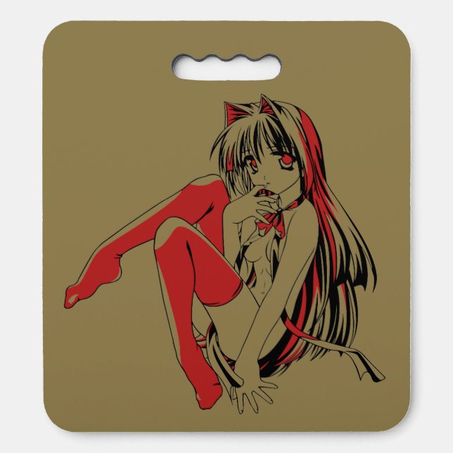 R & B Manga, Neko Catgirl Furry Loli Anime Seat Cushion (Front Vertical)