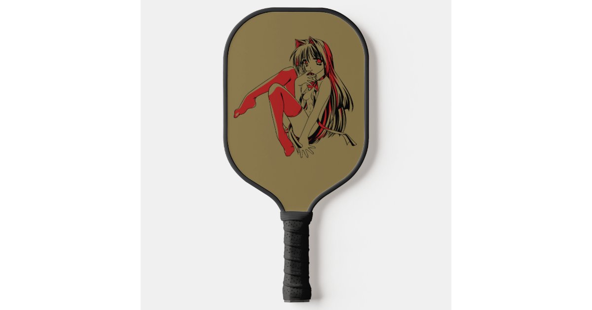 R & B, Neko Catgirl Furry Anime Loli Slave Pickleball Paddle Zazzle