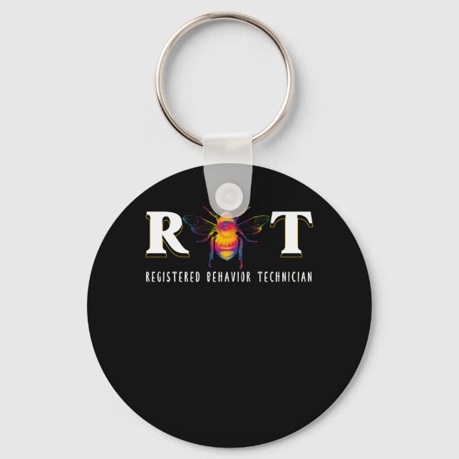 R Bee T RBT Registered Behavior Technician Keychain (Front)