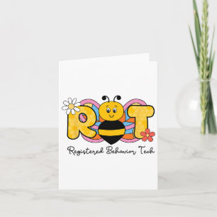 R Bee T Registered Behavior Technician Rbt Floral Card
