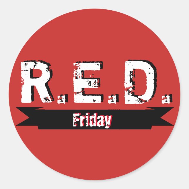 R.E.D. Friday Remember Everyone Deployed Classic Round Sticker (Front)