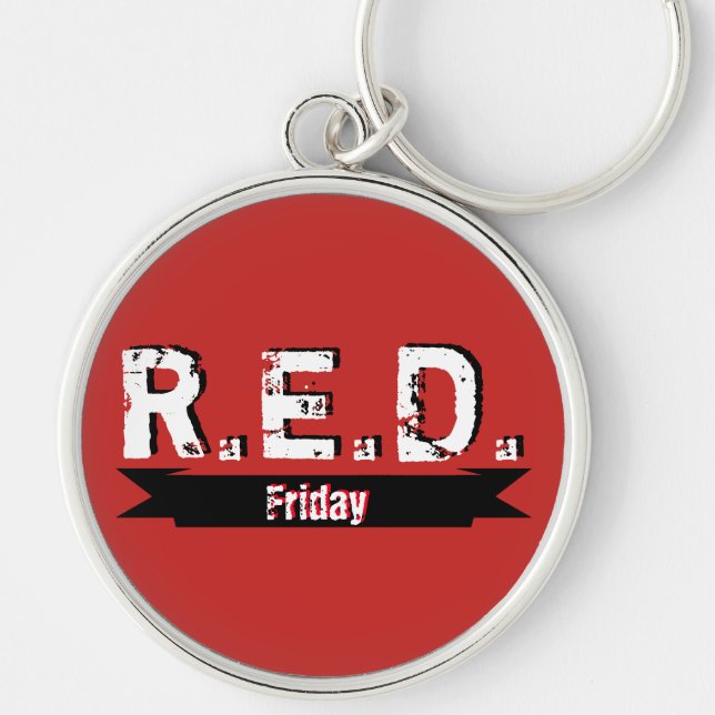 R.E.D. Friday Remember Everyone Deployed Keychain (Front)