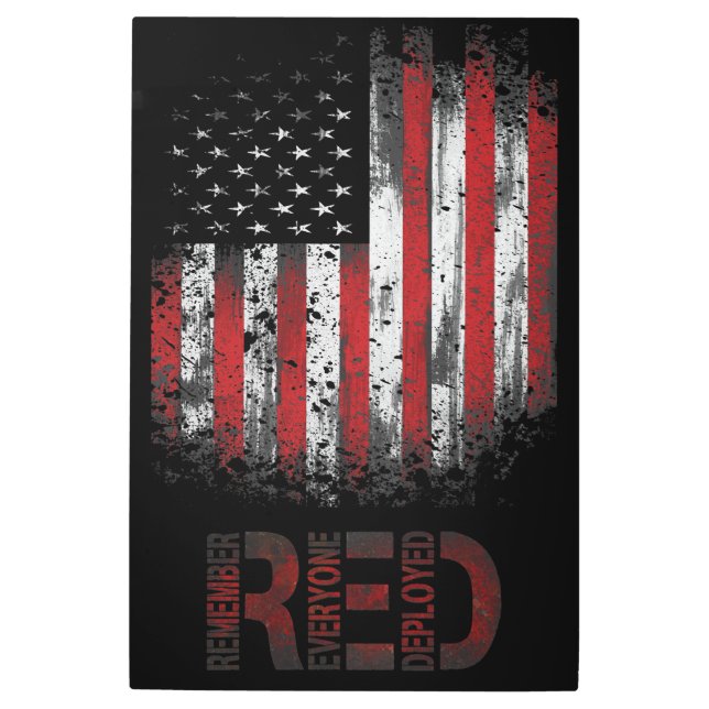 R.E.D. - Remember Everyone Deployed Metal Sign (Front)