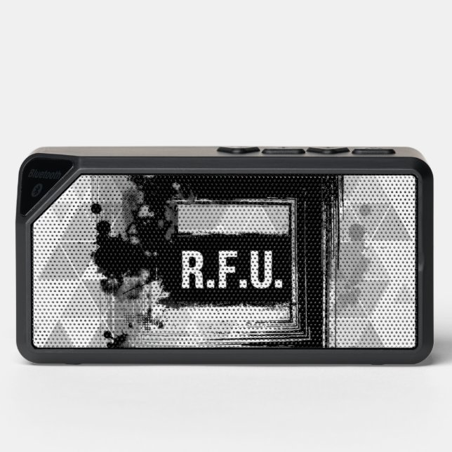 R.F.U Street Distress Graphic Bluetooth Speaker (Front)