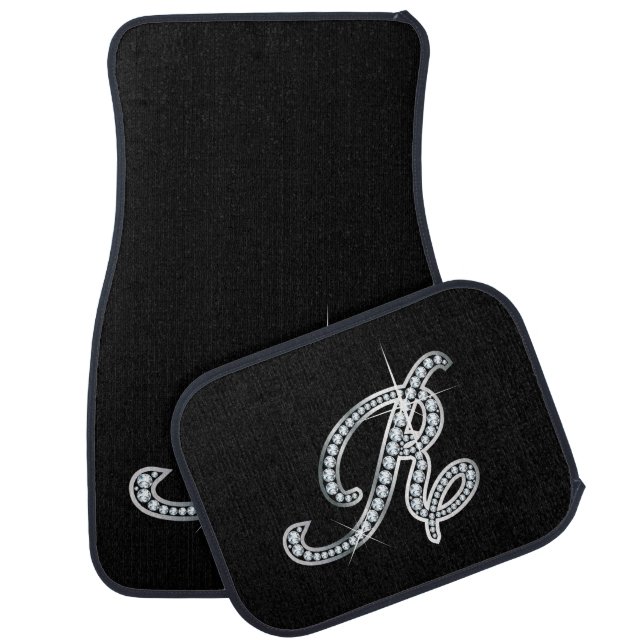 R Faux-"Diamond Bling" Car Mat (Set)