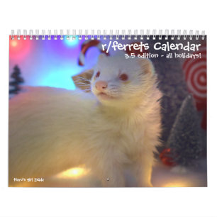 r/ferrets Calendar 3.5 Edition (2025) All Holidays