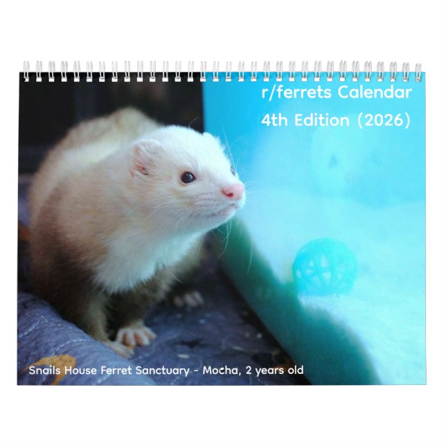 r/ferrets Calendar 4th Edition (2026) (Cover)
