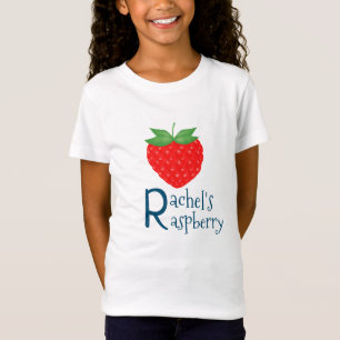 R For Your Initial and Raspberry Fruit T-Shirt