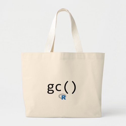 R Garbage Collector Large Tote Bag