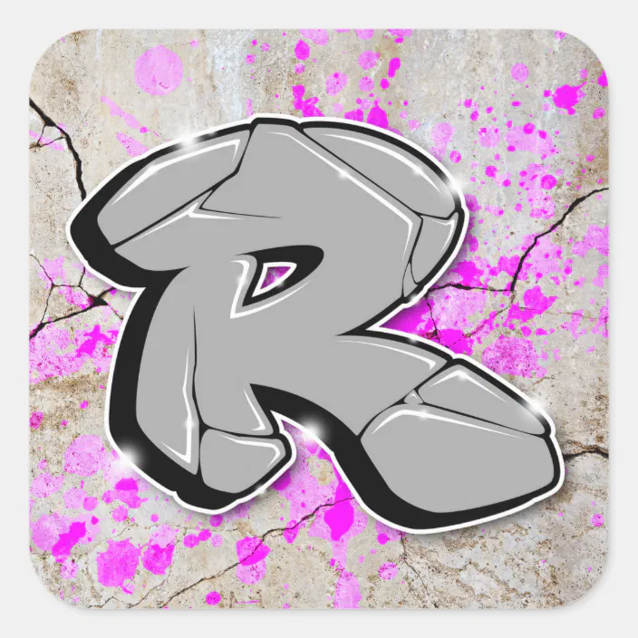R Graffiti Stickers Zazzle Com