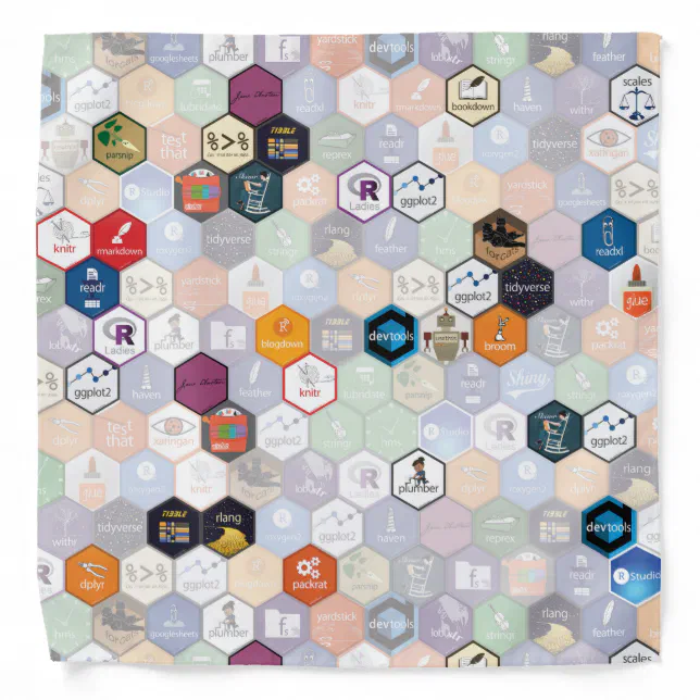 R hex bandana Zazzle