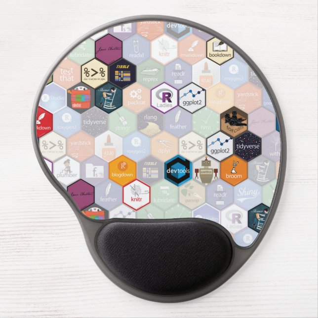 R hex gel mouse pad (Front)