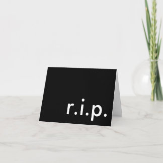 r.i.p. announcement