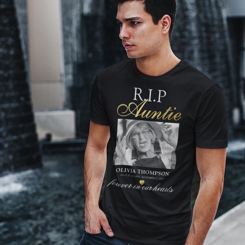RIP Auntie Photo Memorial T_Shirt