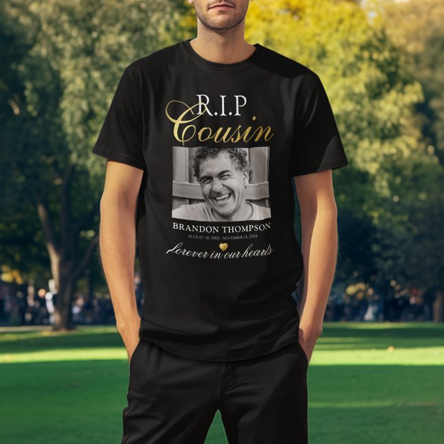 R.I.P Cousin Photo Memorial T-Shirt (Creator Uploaded)