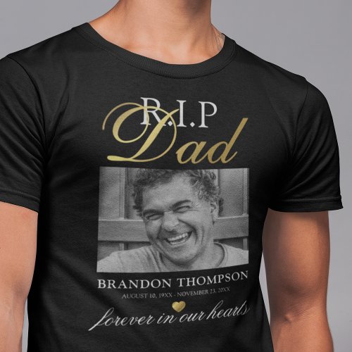 RIP Dad Photo Memorial T_Shirt