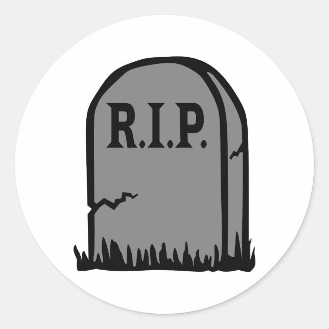 R.I.P. - Death Classic Round Sticker (Front)