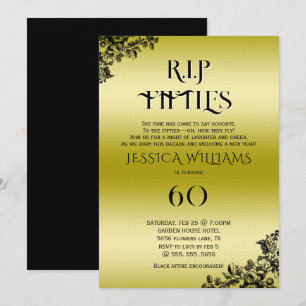 R.I.P. Fifties, Gothic 60th Birthday  Invitation