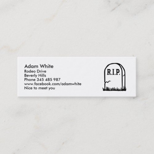 R.I.P. - Gravestone Business Cards
