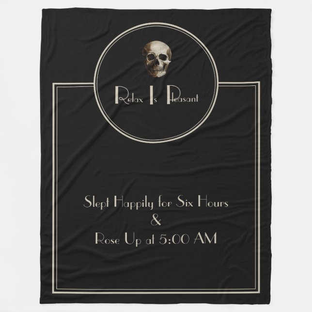 R.I.P. (Relax Is Pleasant) Fleece Blanket (Front)