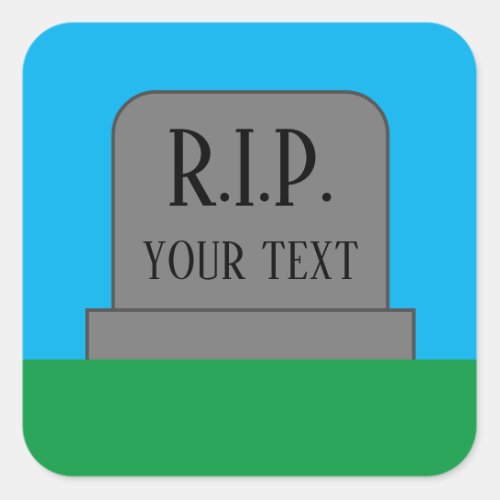 RIP Rest In Peace gravestone funeral stickers