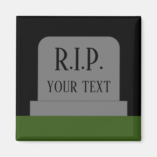 R.I.P. Rest In Peace tombstone grave magnet (Front)