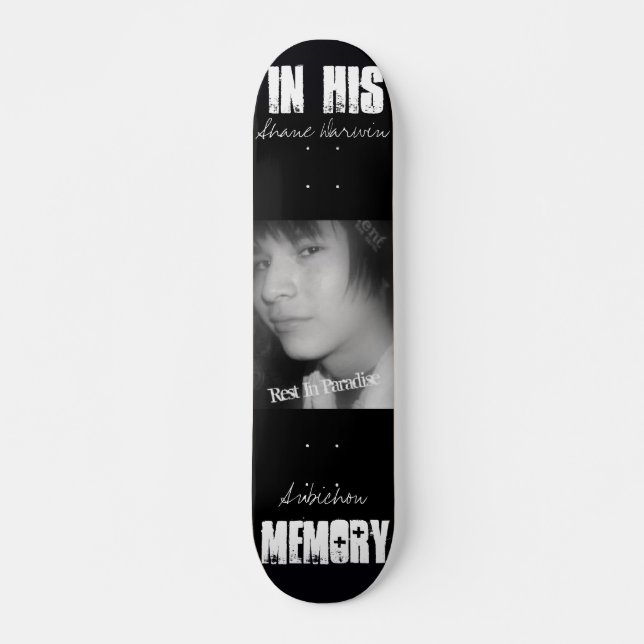 R.I.P. Shane Skateboard Deck (Front)
