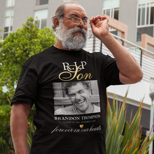RIP Son Photo Memorial T_Shirt