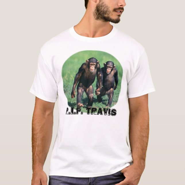 R.I.P. Travis the Chimp T-Shirt (Front)