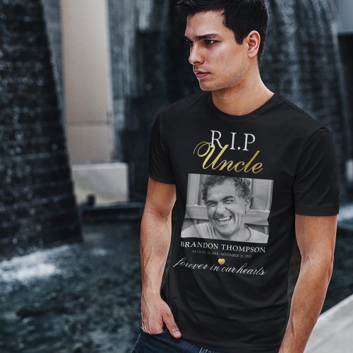 RIP Uncle Photo Memorial T_Shirt
