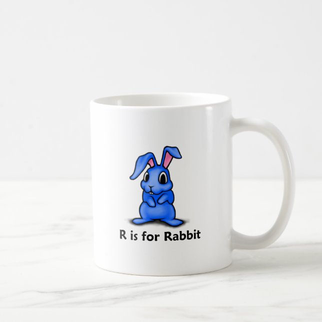 R is for Rabbit Coffee Mug (Right)