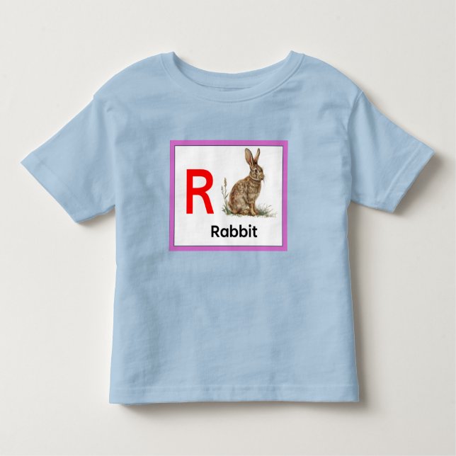 R is for Rabbit Toddler T-shirt (Front)