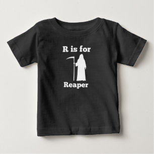 R is for Reaper Halloween Horror Goth Baby T-Shirt