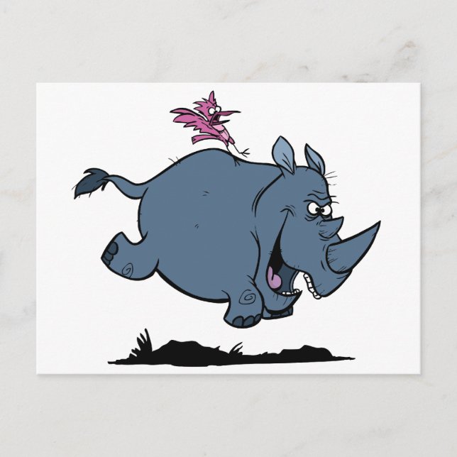 R is for Rhino Postcard (Front)