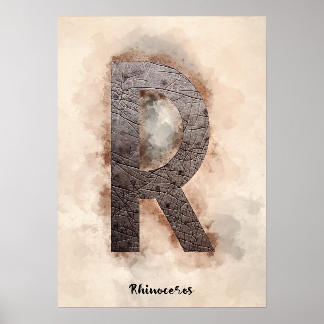 R is for Rhinoceros Poster (Front)