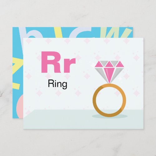 R is for Ring _ Alphabet Flash Card