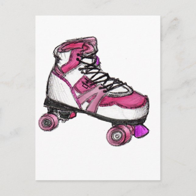 R is for Rollerskate Postcard (Front)
