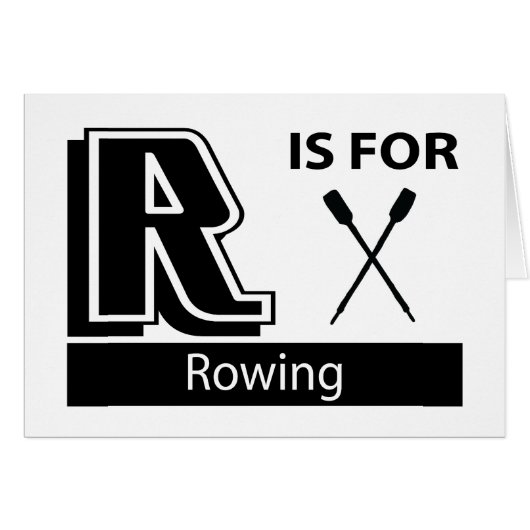 R Is For Rowing Cards (Front Horizontal)