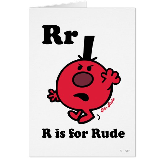 R is for Rude Cards (Front)