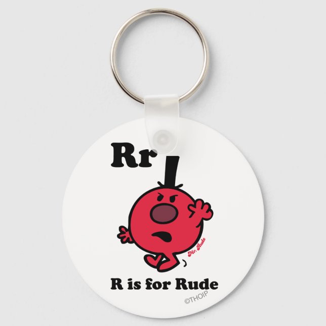 R is for Rude Keychain (Front)