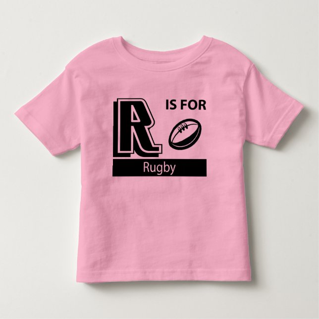 R Is For Rugby Toddler T-shirt (Front)
