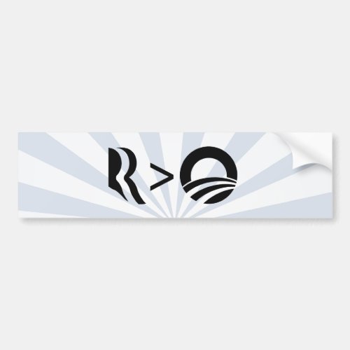 R IS GREATER THAN O_png Bumper Sticker