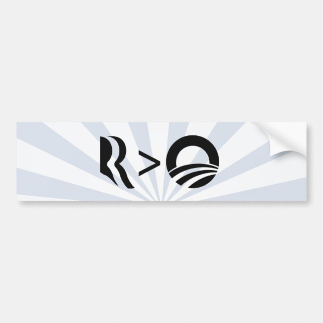 R IS GREATER THAN O-.png Bumper Sticker (Front)