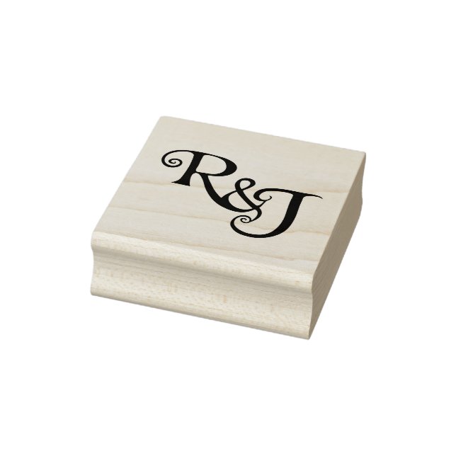 R&J Monogram wedding Rubber Stamp (Stamp)