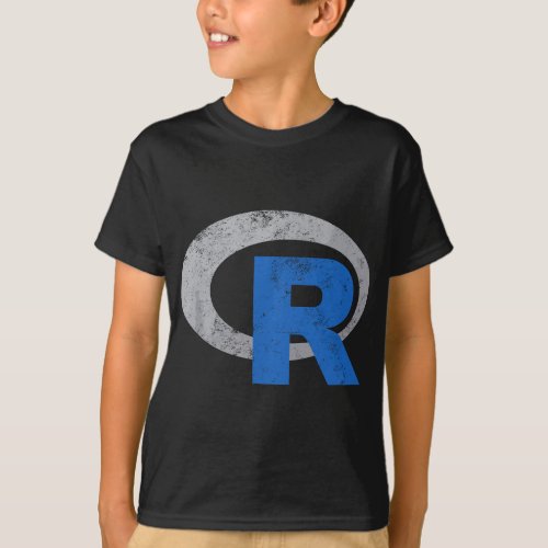 R Logo Programming Vintage Data Science Statistics T_Shirt