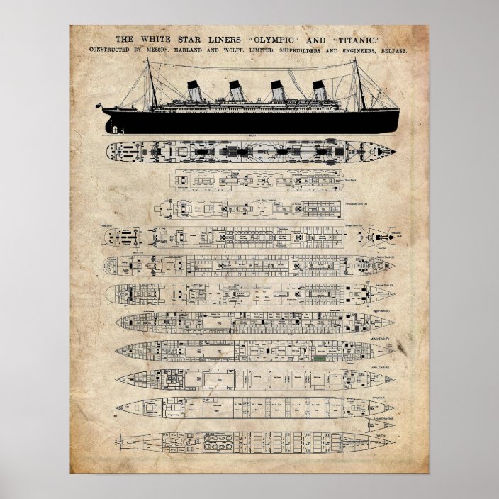 R.M.S. Titanic Patent Poster | Zazzle.com