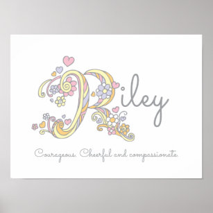 Riley Name Meaning Print, Name Print, Wall Art, Minimalist Print,  Minimalist Art, Modern Art, Modern Poster Print, Digital Download