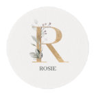 R Monogram Floral Personalized