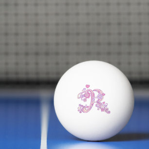 R monogram girls name Rachel meaning Ping Pong Ball